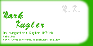 mark kugler business card